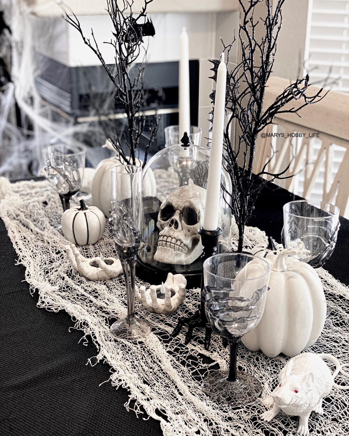 Chic Noir & Ivory Halloween Spread