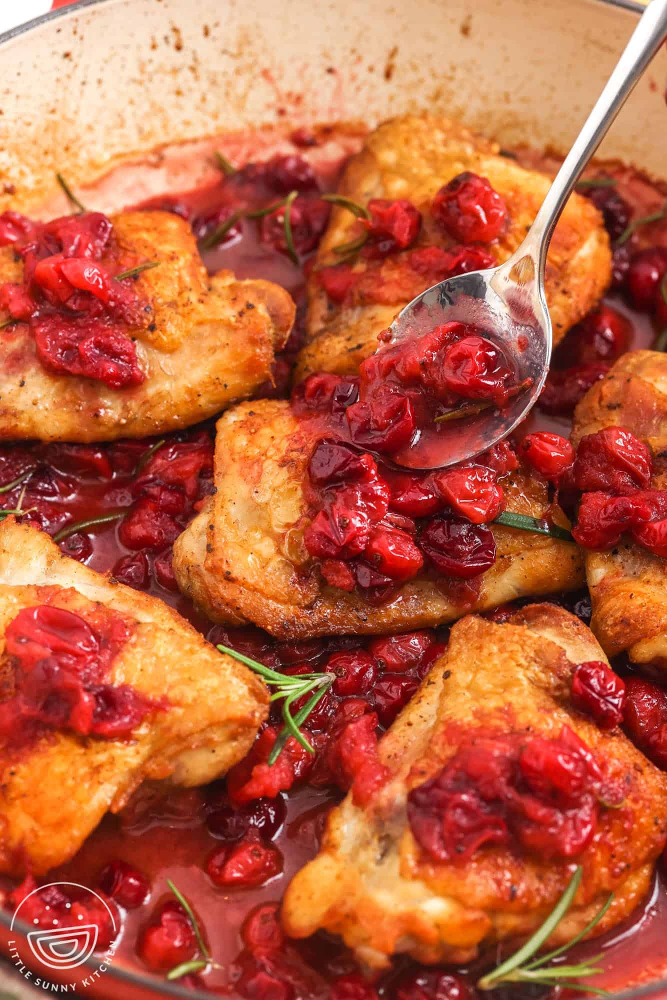 Pan-Seared Cranberry Rosemary Chicken Skillet