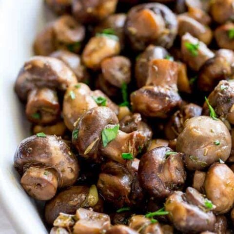 Holiday Butter-Garlic Slow Mushrooms