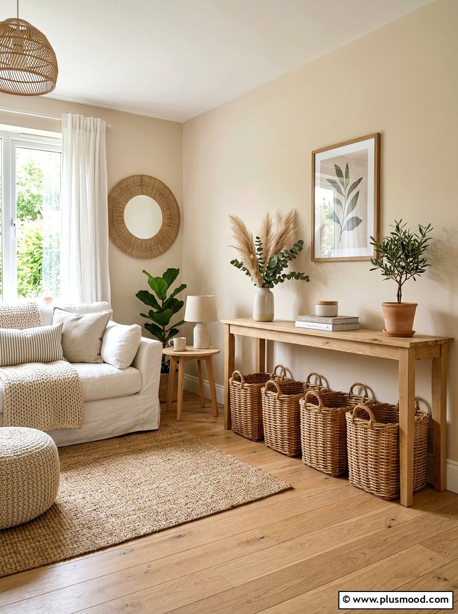 Seaside Charm with Woven Basket Accents