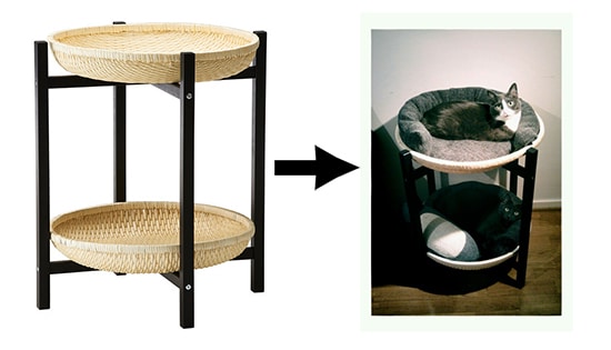 Turn IKEA Trays into a Chic Double-Decker Cat Lounger