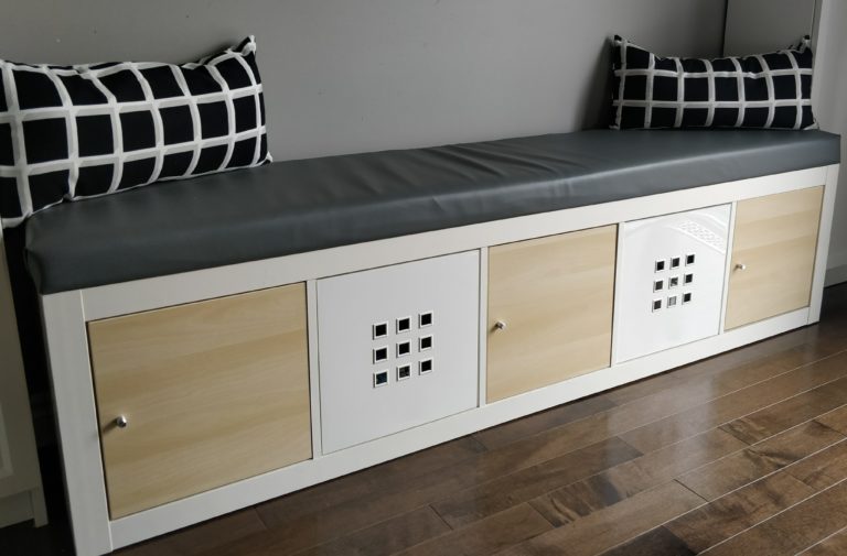 A Cozy Reading Bench with Built-In Storage Below