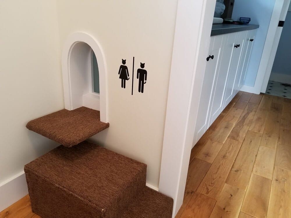 Hallway Hideaway: Turn IKEA Cabinets into a Chic Cat Litter Lounge
