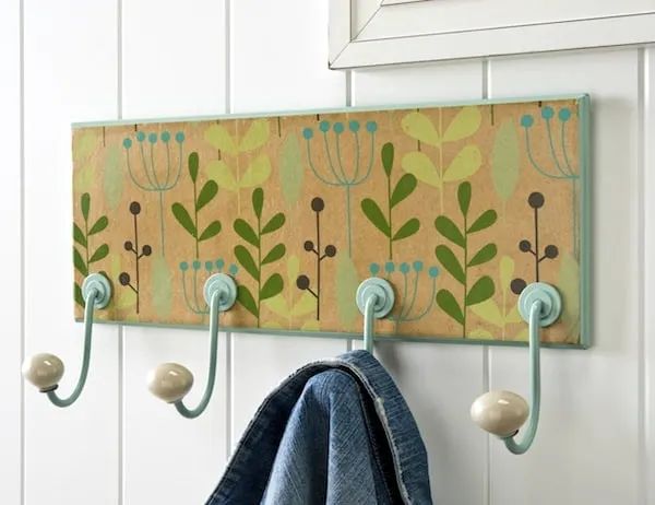 Floral-Accented Coat Rack