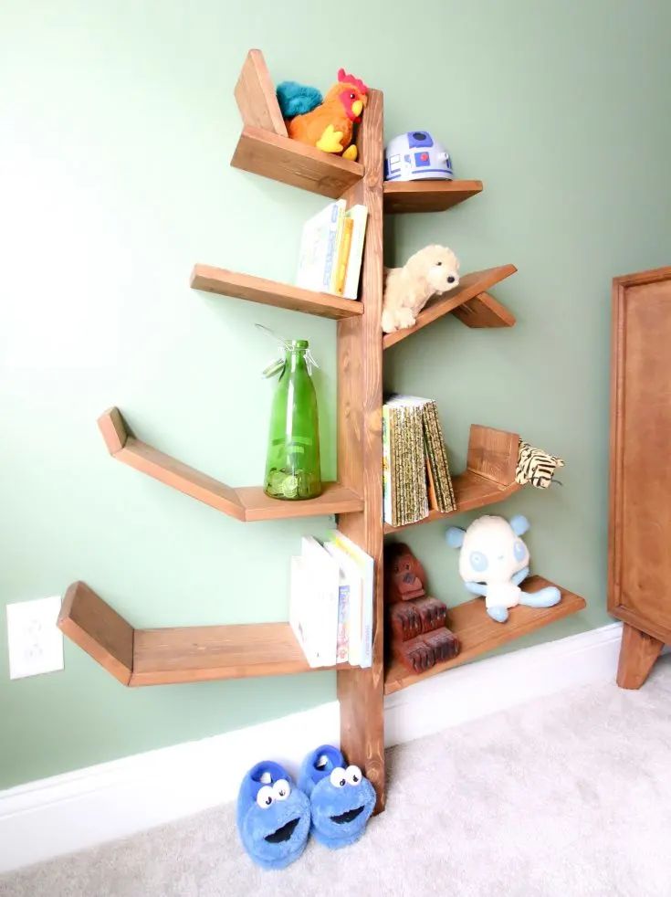 Sculptural Tree Branch Bookshelf
