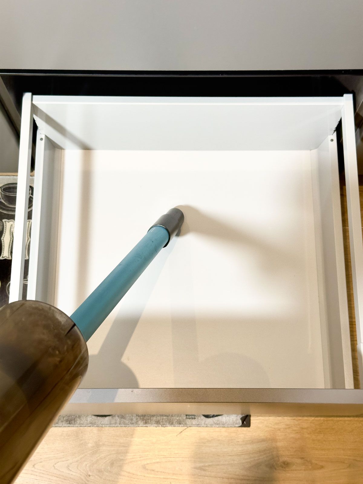 Vacuum Your Way to Spotless Kitchen Drawers
