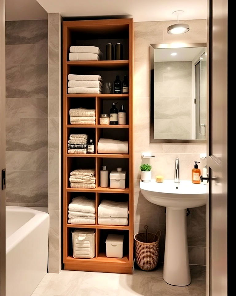 Add Height With a Slim Linen Tower