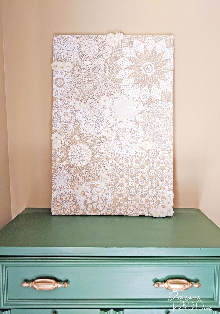 Vintage Charm: DIY Doily Wall Display