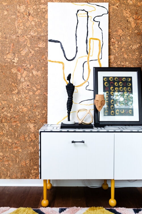 Gilded Geometry: Besta Console Makeover