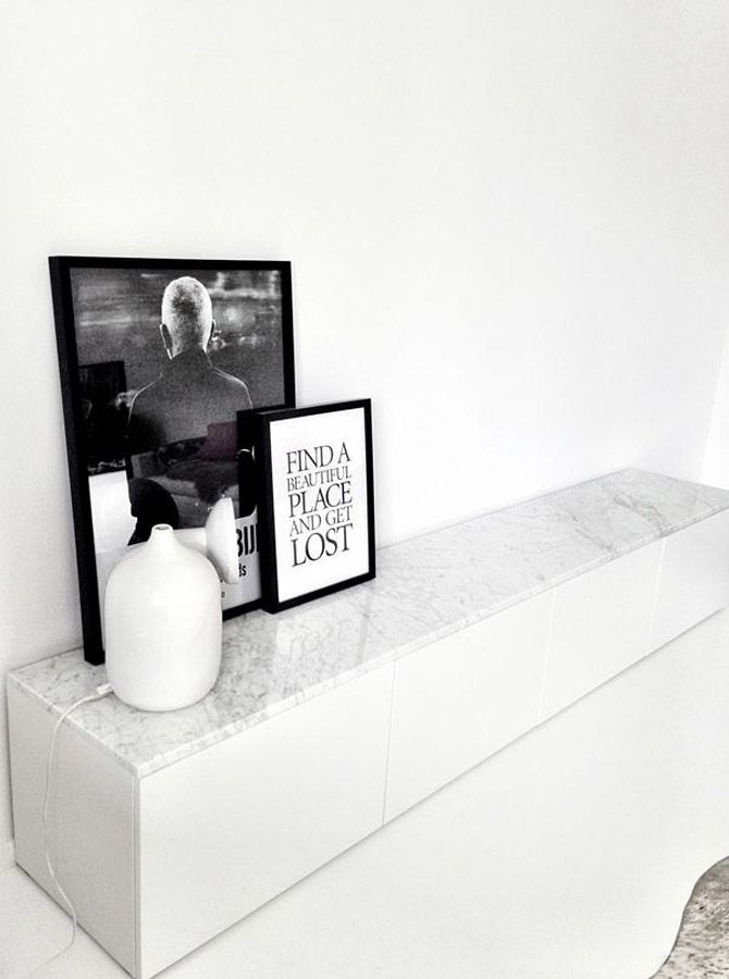 Low-Profile Marble Bench Nook
