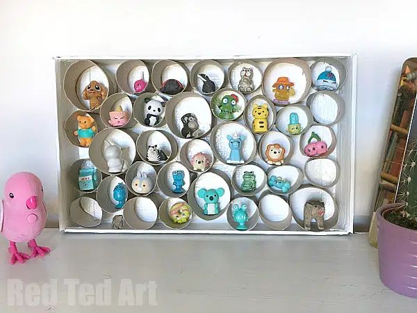 Creative Cardboard Tube Treasure Organizer