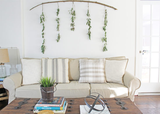 Chic Eucalyptus Branch Accent for Your Wall