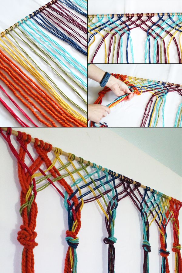 Vibrant Rope Rainbow Wall Art