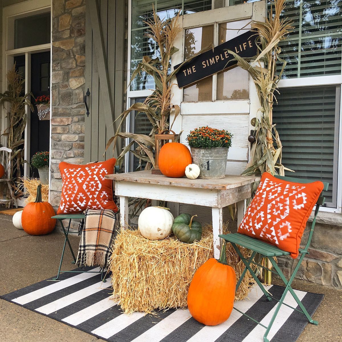 Warm & Welcoming Farmhouse Fall Porch Vibes