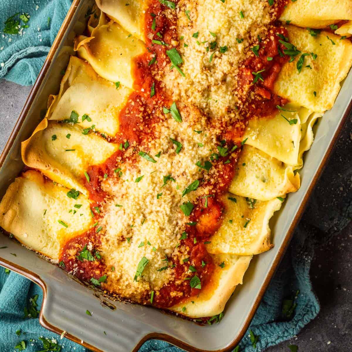 Festive Sausage and Herb Manicotti