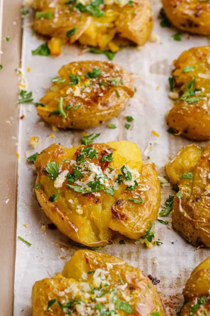 Garlic-Herb Crispy Smashed Potatoes