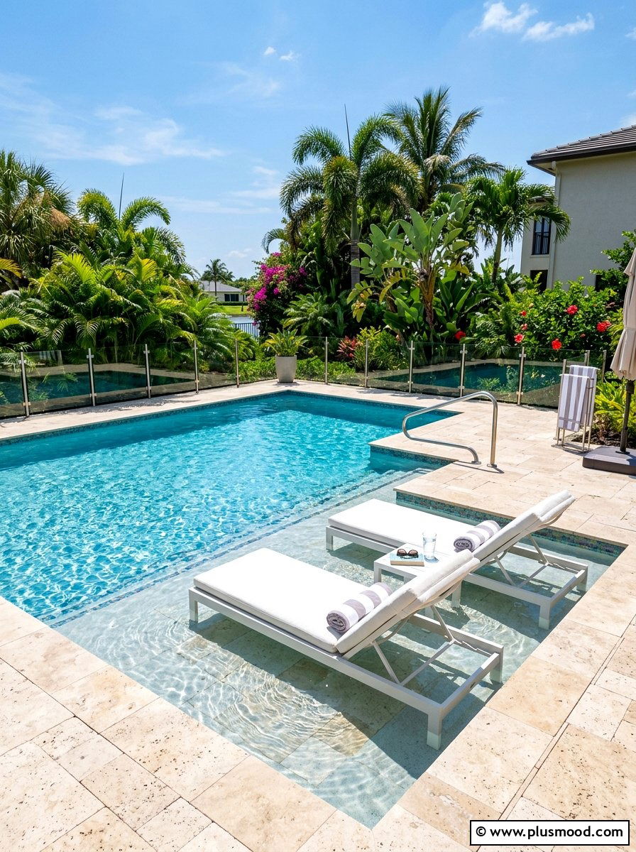 Give the Pool a Built-In Place to Lounge