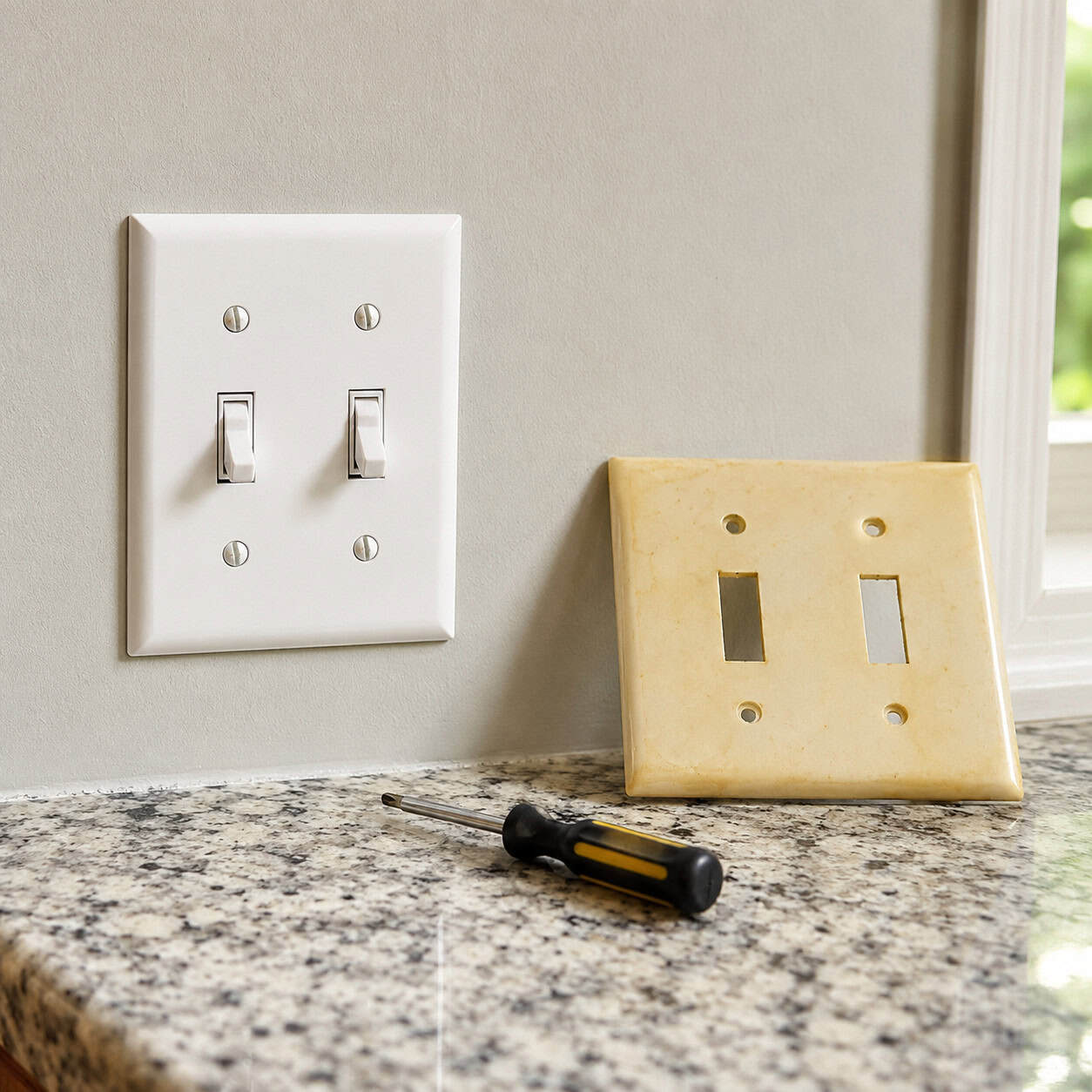 Replace Yellowed Faceplates for a Cleaner Look