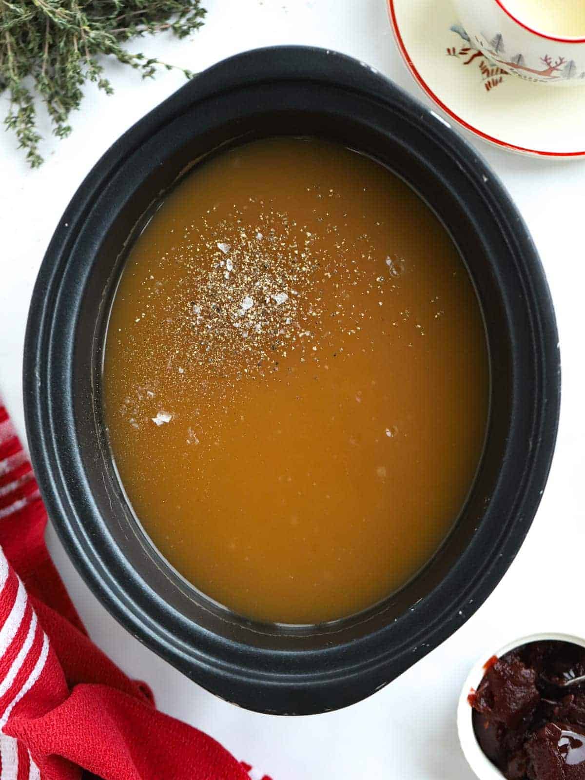Holiday Sage & Cider Crock Gravy