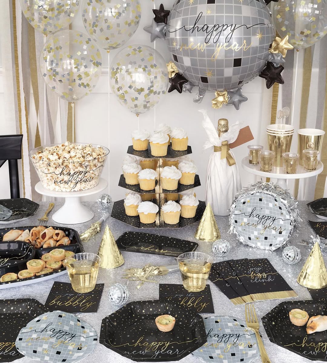 Pair Dark Candles with Disco-Ball Details