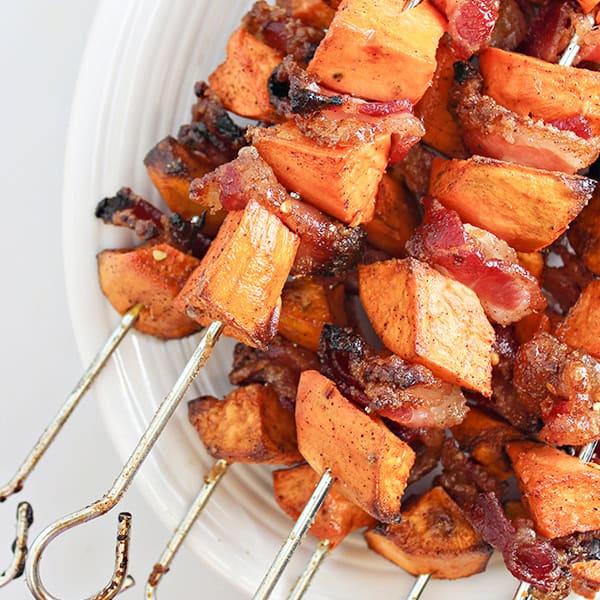 Maple-Chile Sweet Potato Lollipops