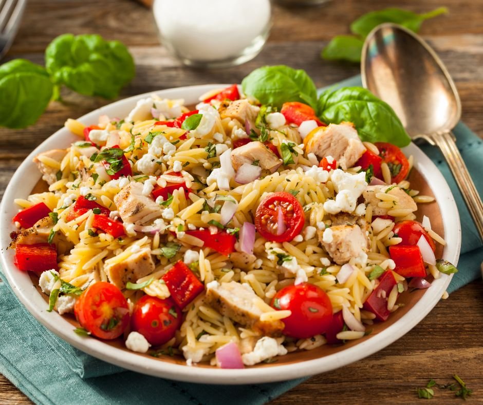 Protein-Packed Chicken and Orzo Salad with Feta