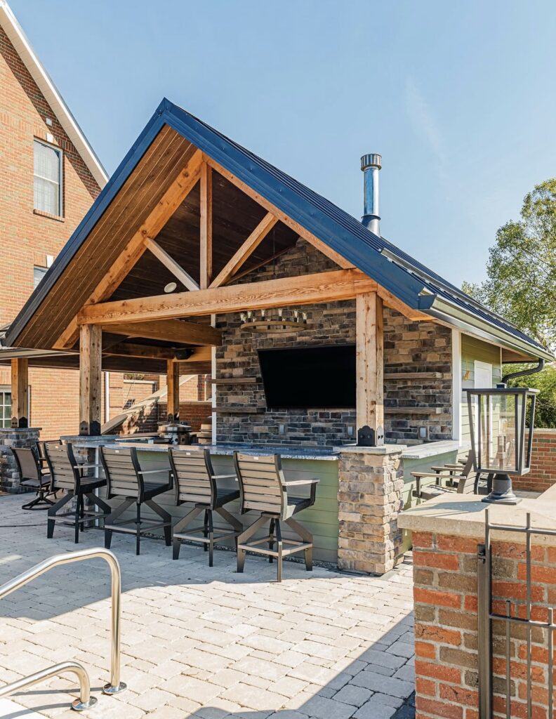 Create a Poolside Pavilion With Pub Energy