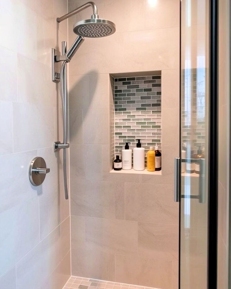 Build Storage Into the Shower Wall