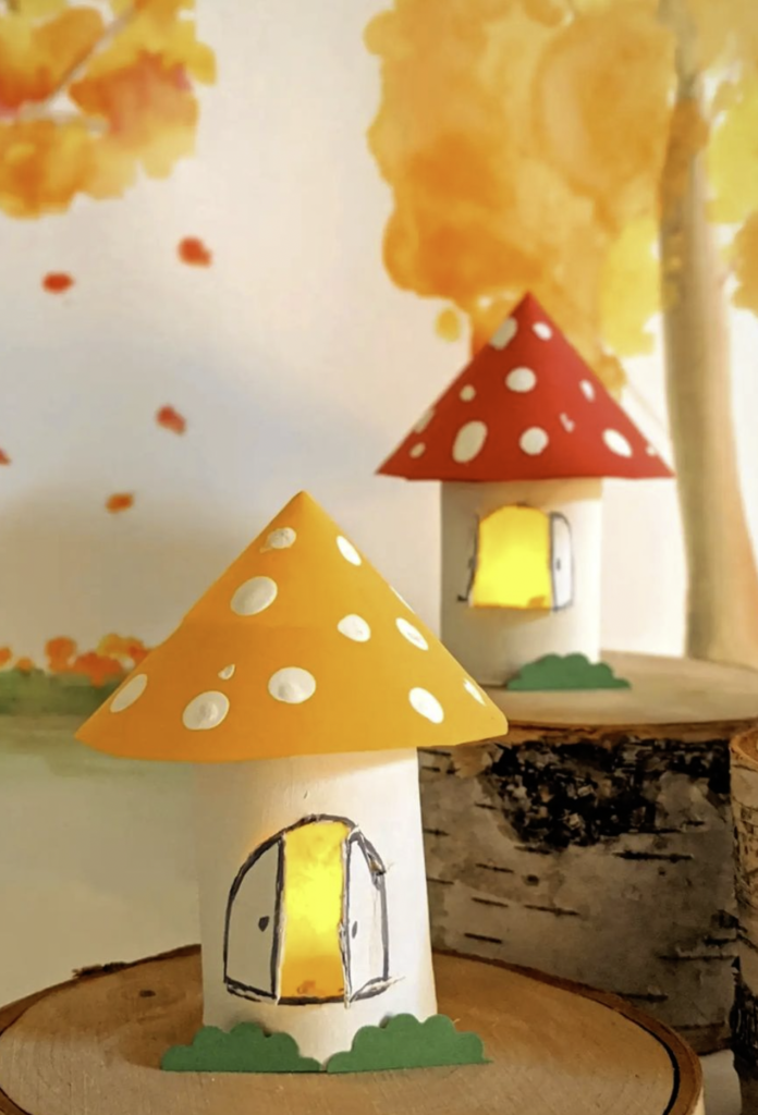 Whimsical Cardboard Tube Fairy Homes