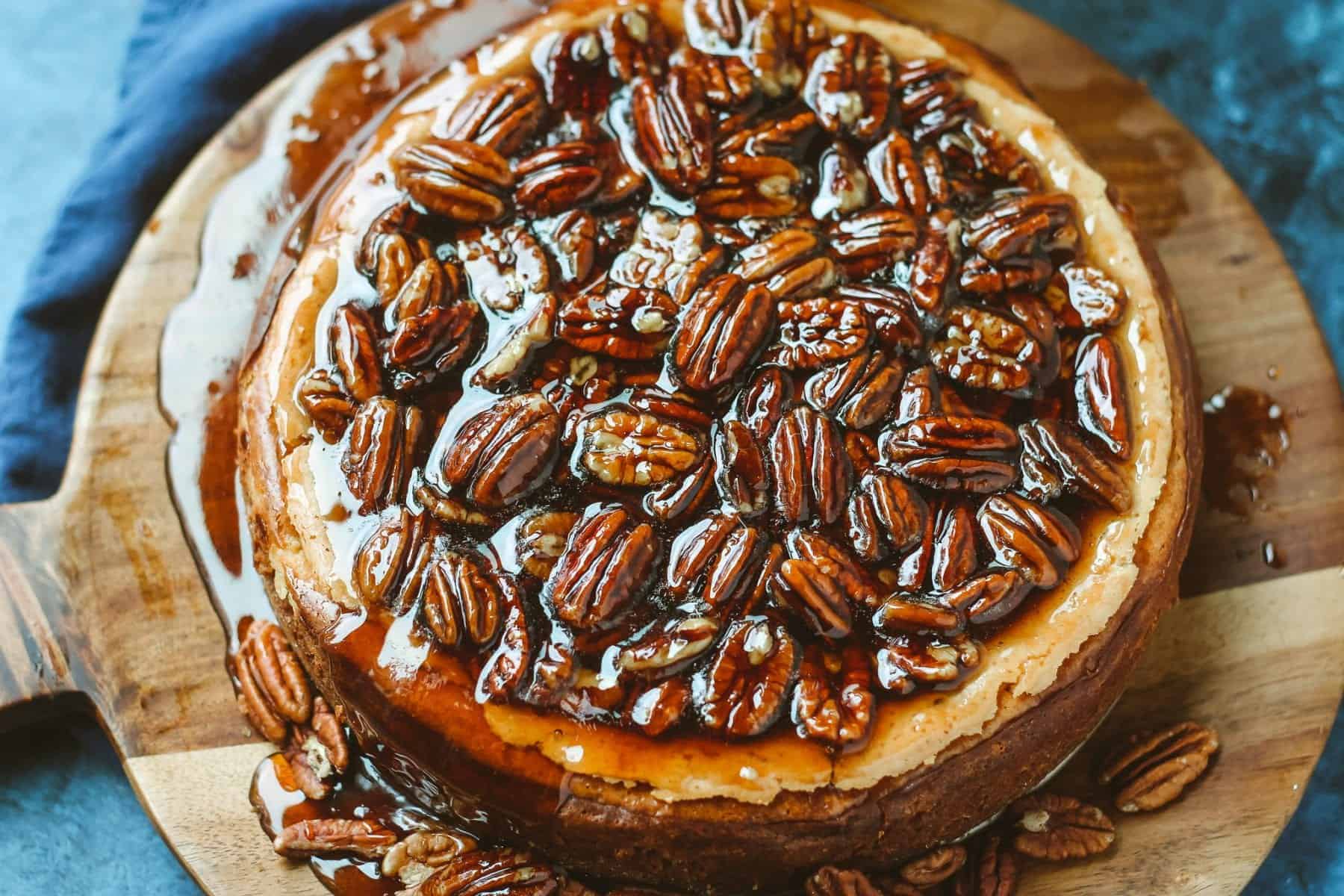 Caramel-Pecan Harvest Cheesecake
