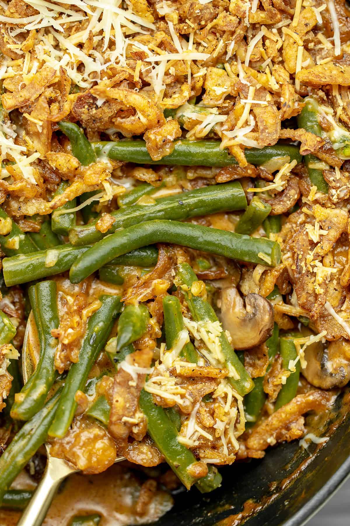 Maple-Browned Green Beans with Cheddar-Panko Crisp