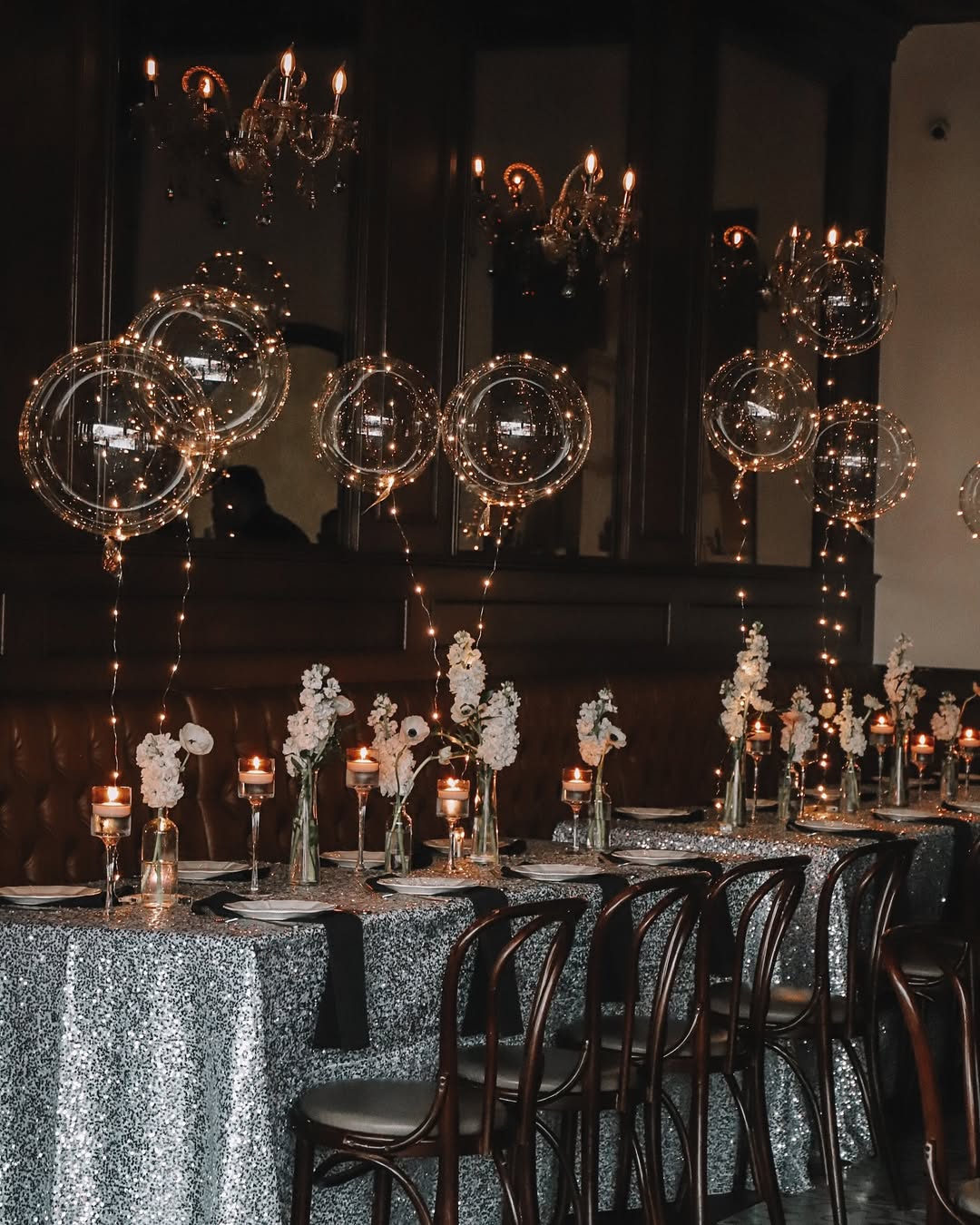 Hang Light-Wrapped Orbs Above the Table