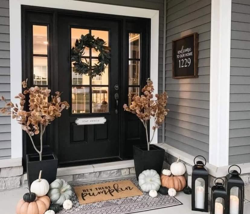 Welcoming Vibes with a Playful Pumpkin Mat