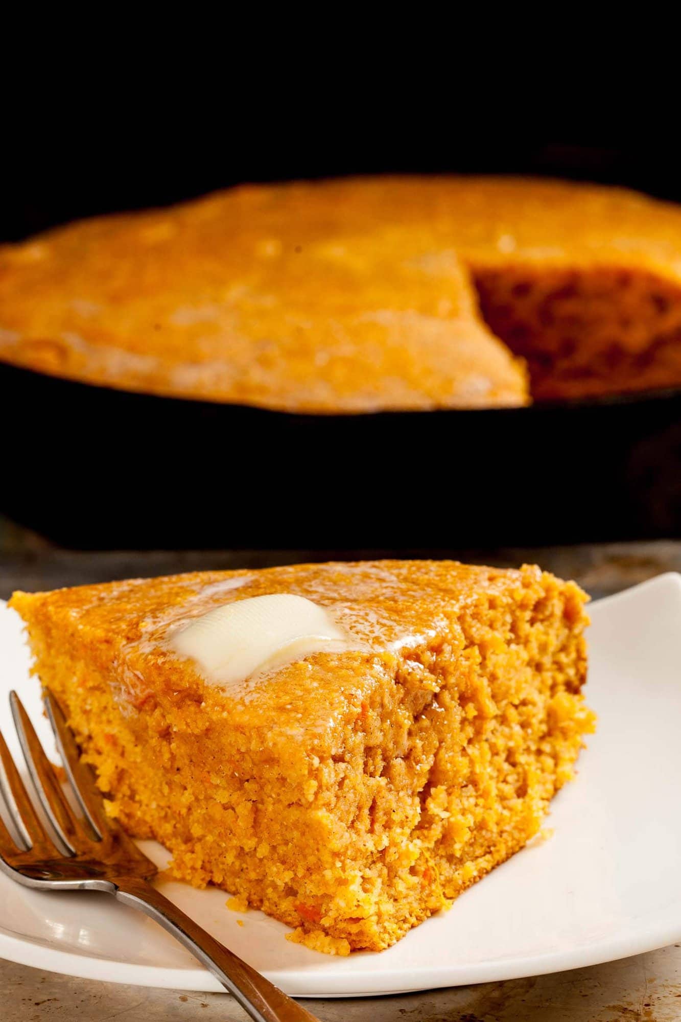 Skillet Harvest Sweet-Potato Corncakes
