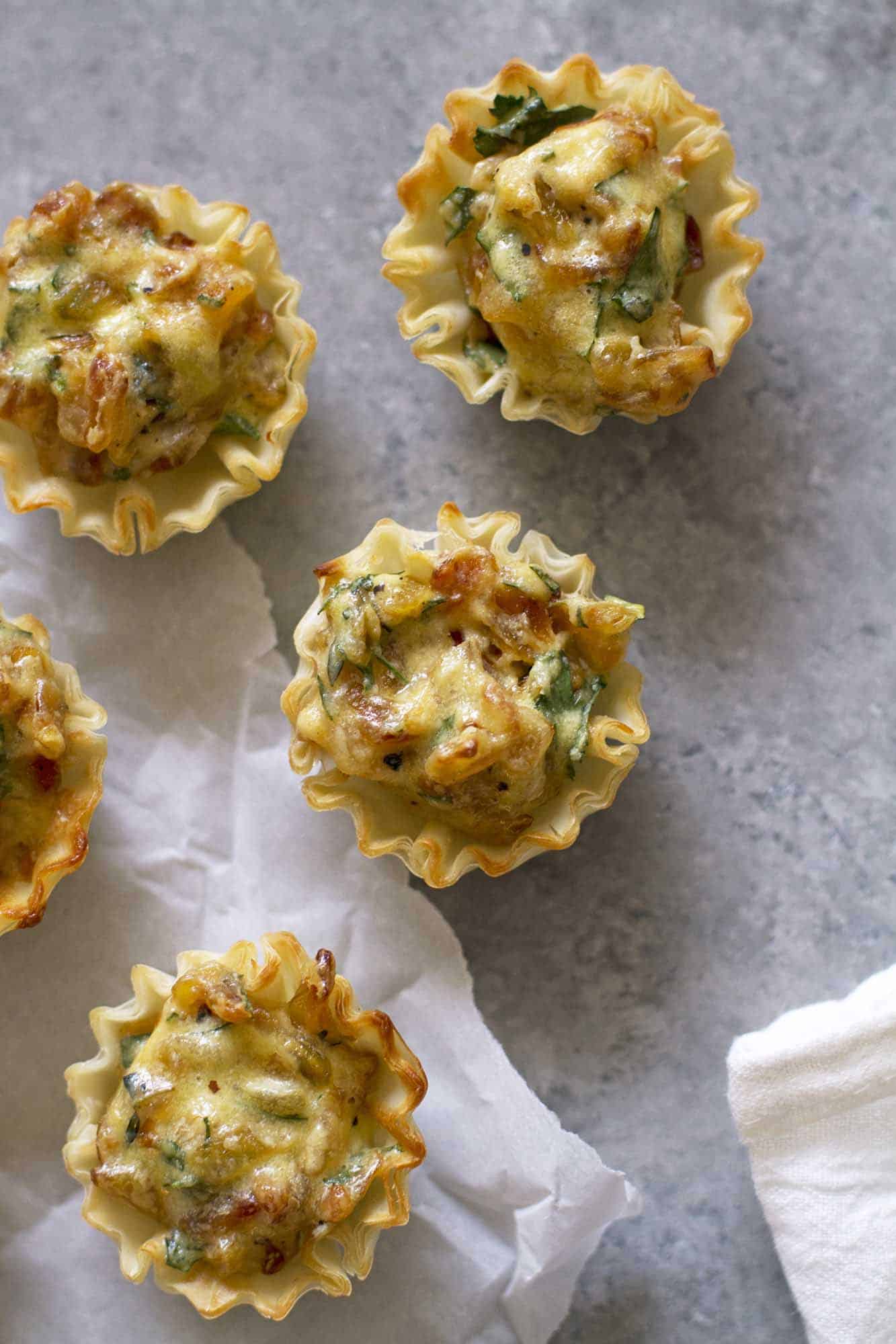 Warm Caramelized Onion & Gruyère Puff Cups