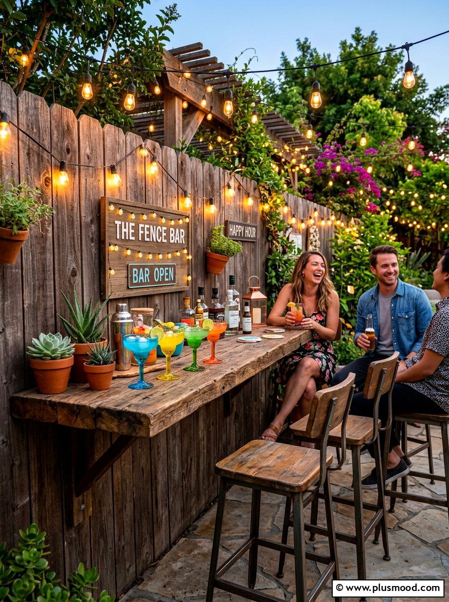 Invite Guests to Pull Up to a Backyard Bar