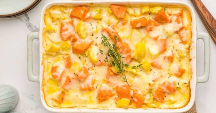 Maple-Sage Sweet Potato & Squash Bake