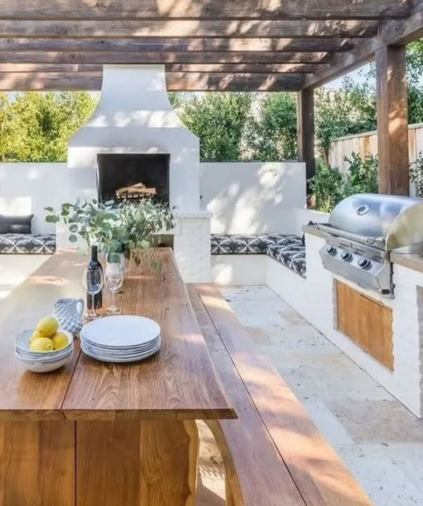 Build a Mediterranean-Feeling Hearth and Bench