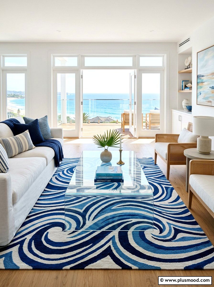 Breezy Transparency: Elevate Your Living Room with a Glass Coffee Table