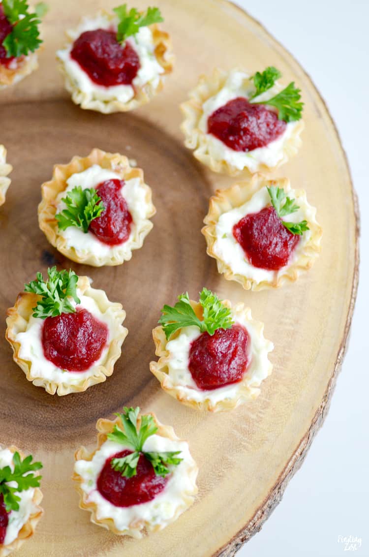 Citrus-Cranberry Thyme Phyllo Nibbles
