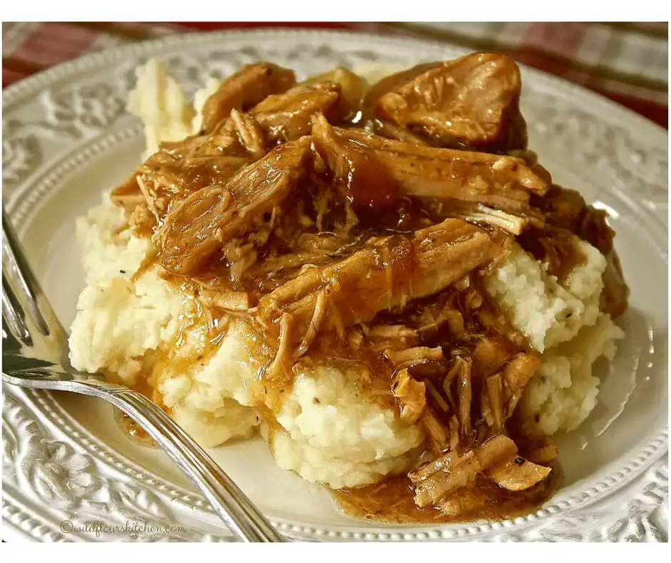 Caramelized-Onion Holiday Pulled Pork with Savory Gravy