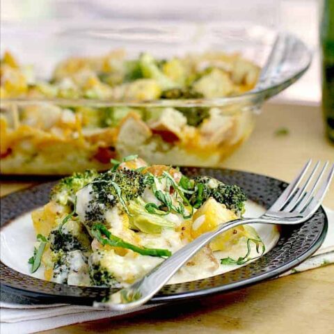 Herbed Broccoli Gratin with Crispy Shallot Crumble