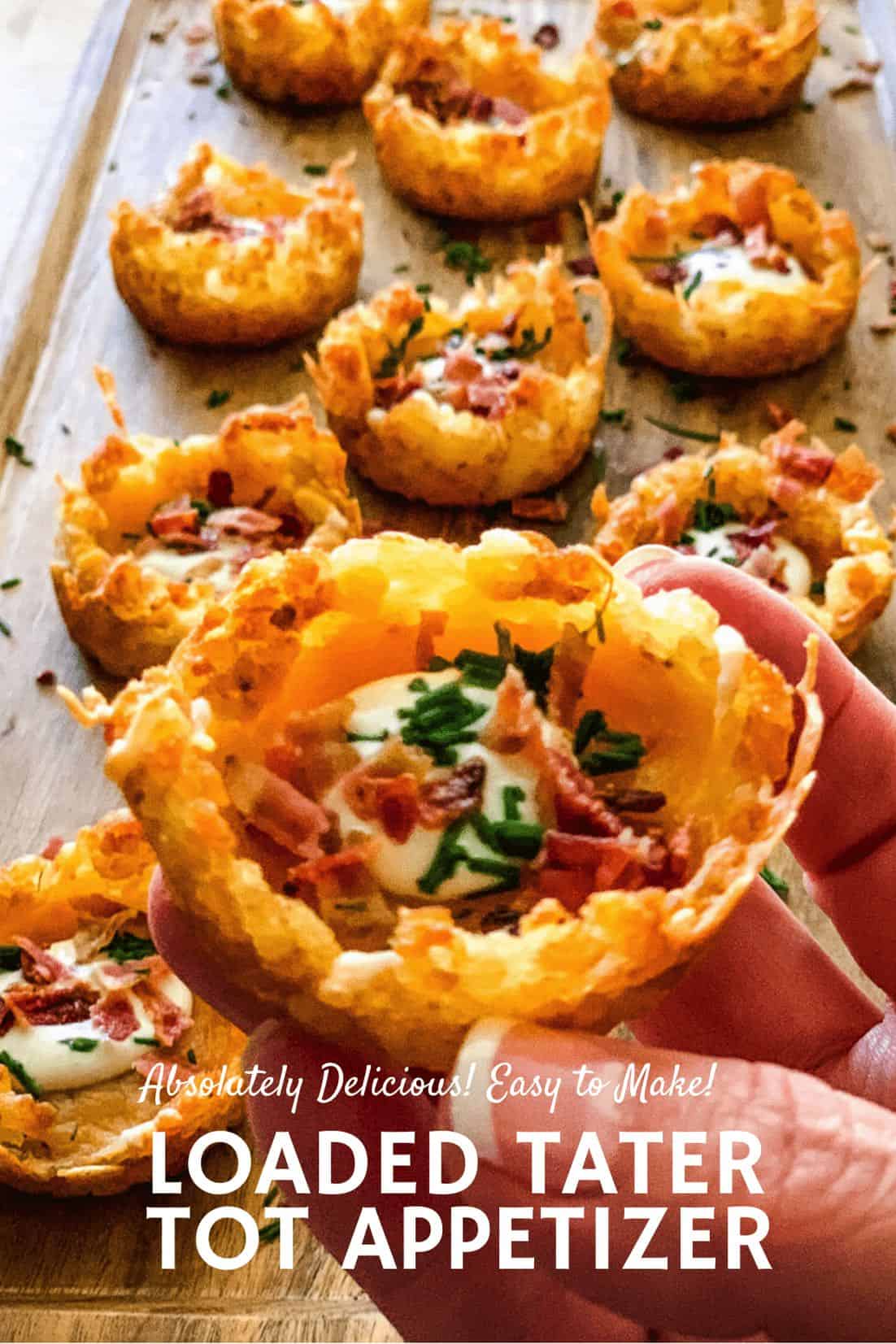 Crispy Potato Cup Bites with Cheddar & Bacon