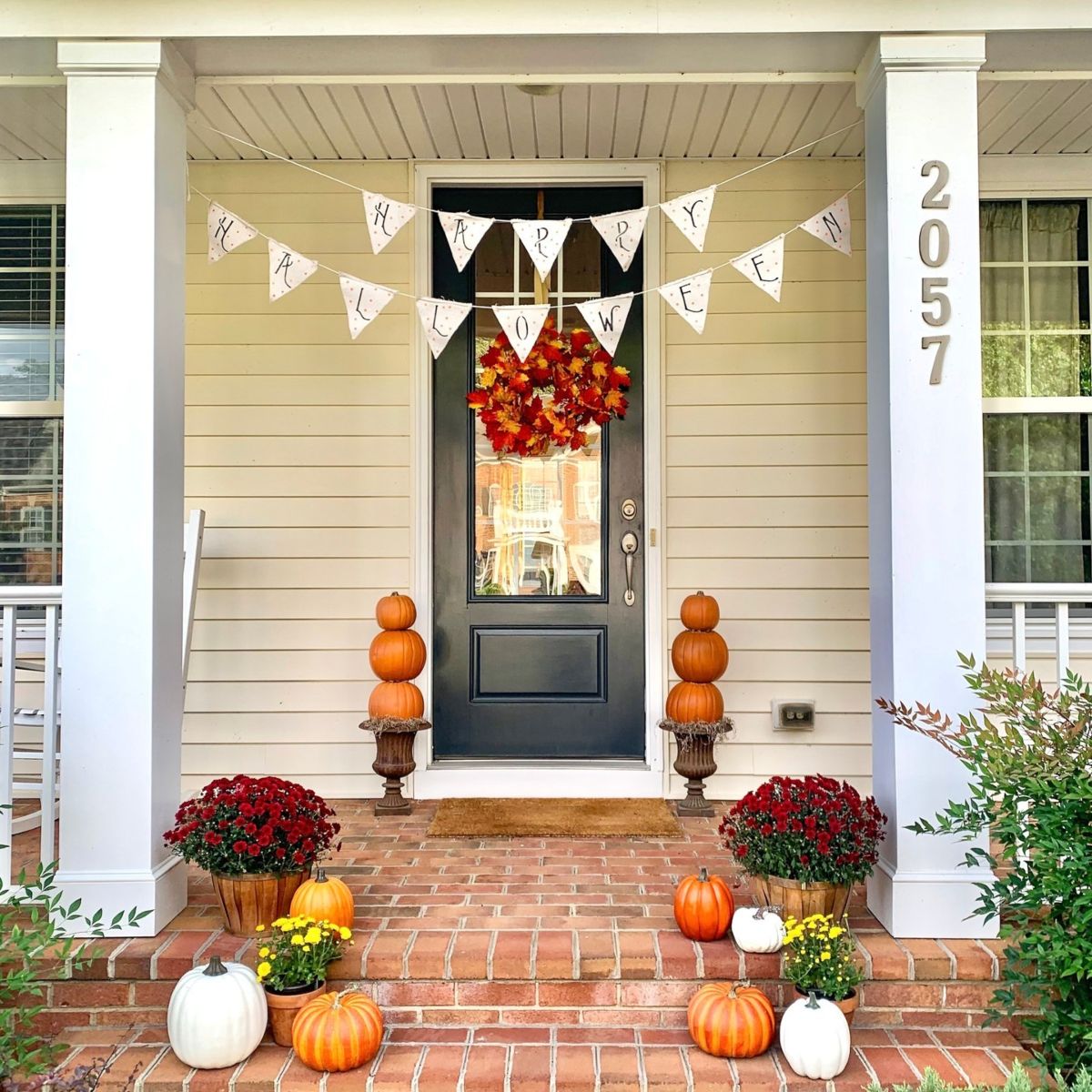 Festive Front Porch Vibes with a Halloween Banner