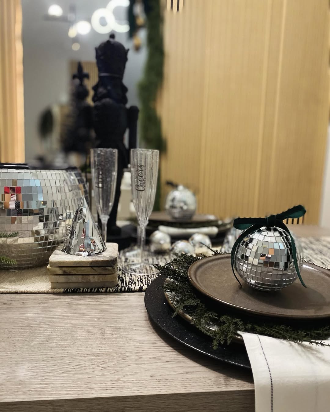 Pair Disco Shine with Earthy Tableware