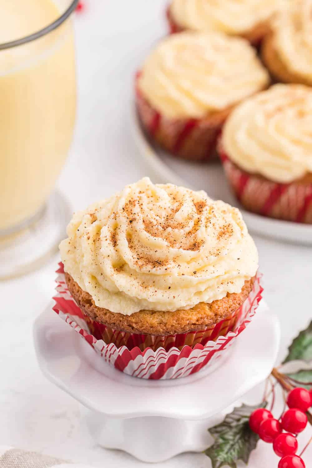Holiday Nog Spice Cupcakes