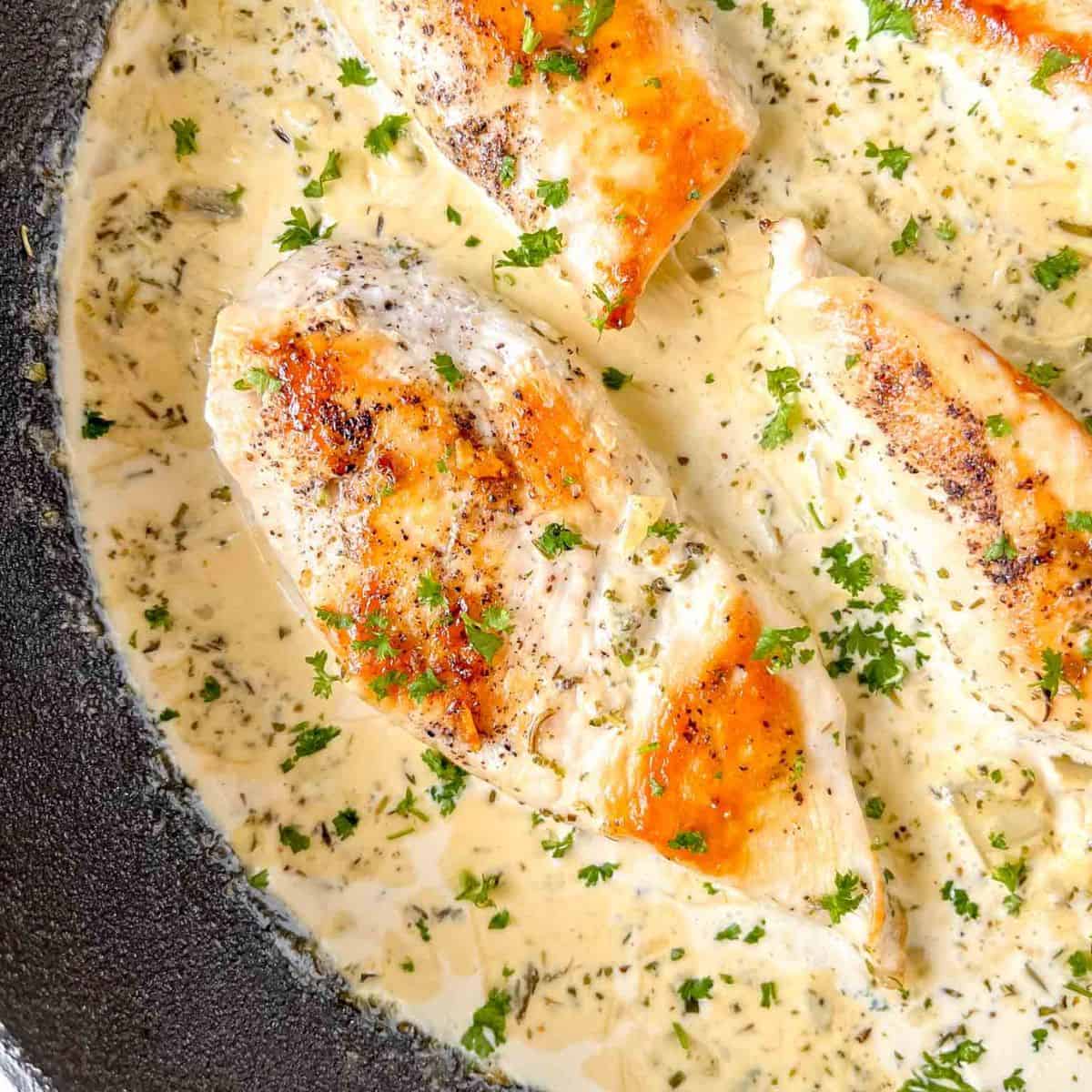 Herbes de Provence Roasted Chicken with Garlic Pan Sauce