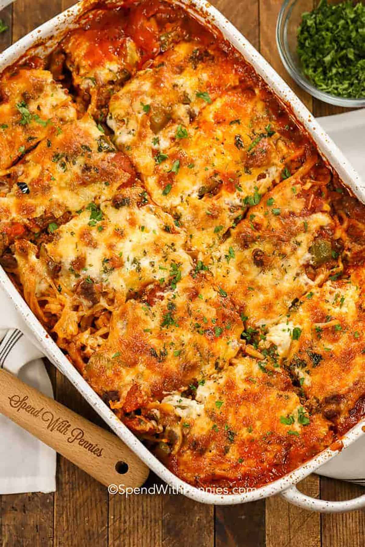 Rustic Italian Baked Spaghetti Timbale