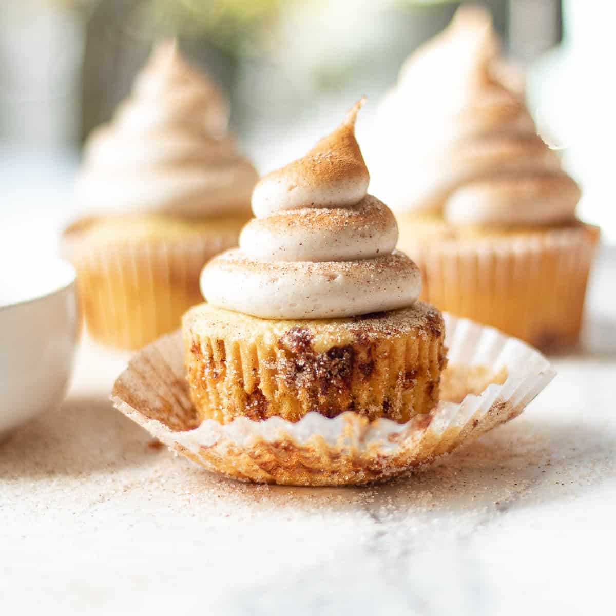 Spiced Harvest Cupcakes with Tangy Velvet Frosting
