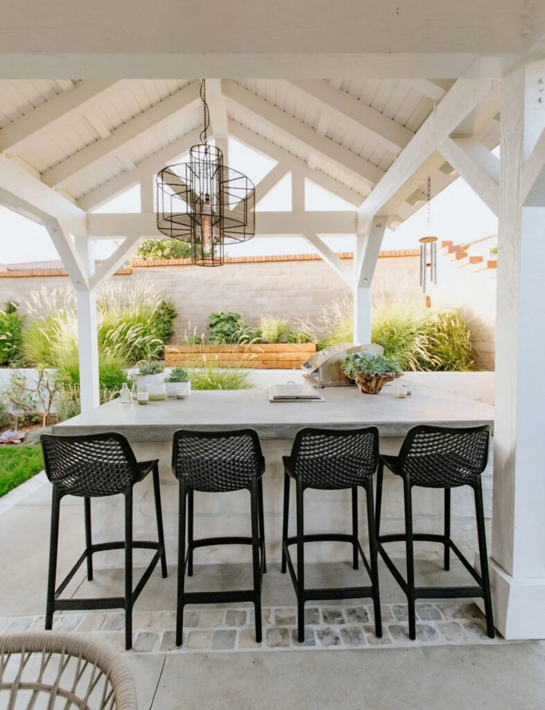 Pair a Bright Pavilion With a Garden Bar